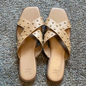 A New Day Tan Studded Sandals